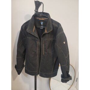 Kuhl Jacket Mens Medium Brown Burr Canvas Lined Full Zip Patina Dye Outdoor